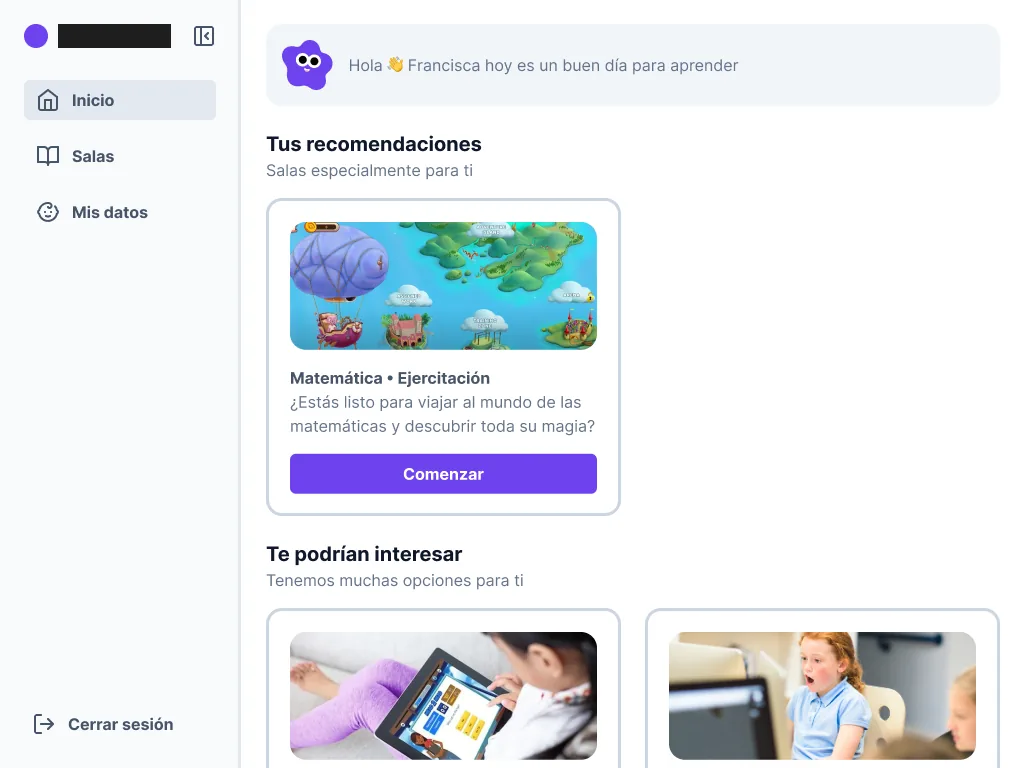 Panel de recomendaciones de Appia