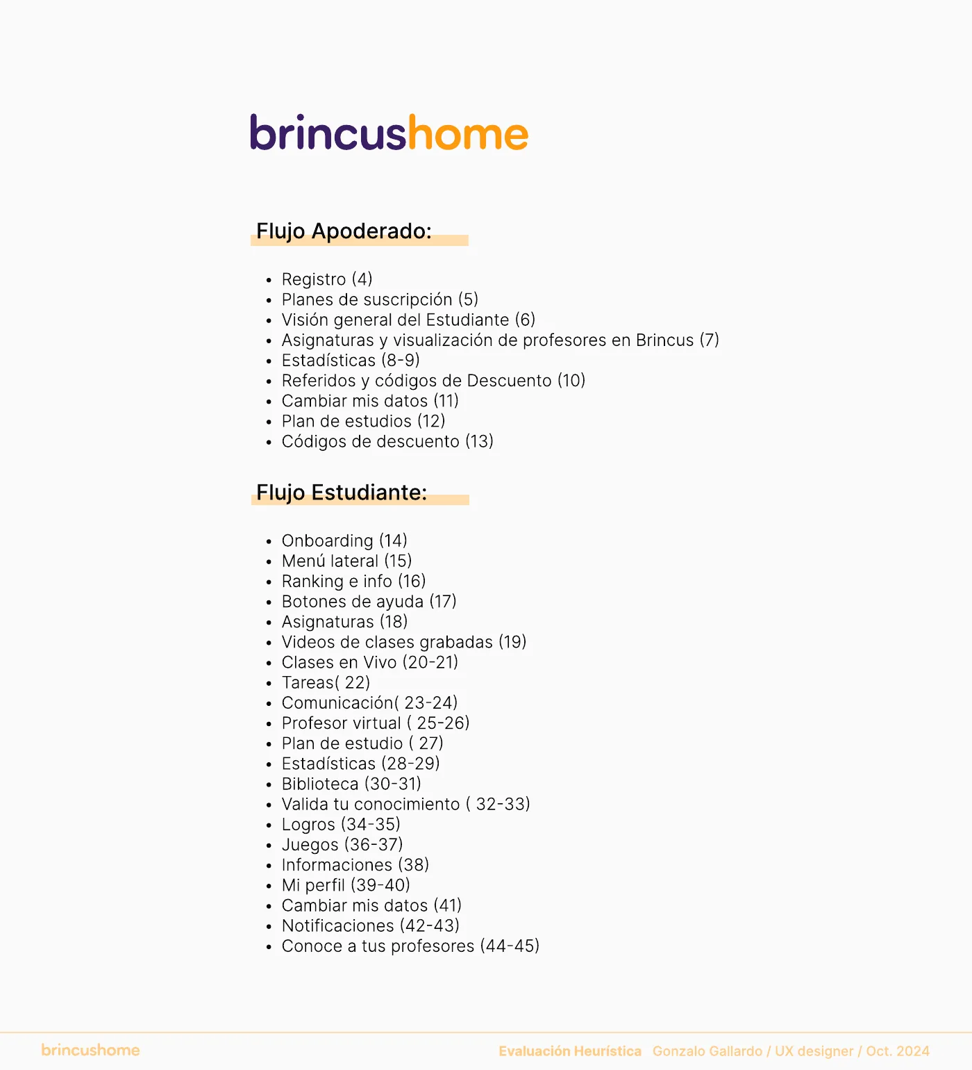Evaluación de la plataforma Brincus, página 3