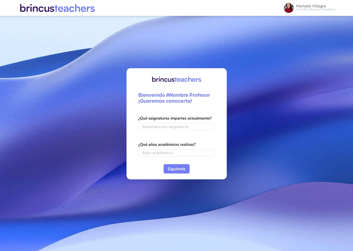 Preguntas iniciales de Brincus Teachers