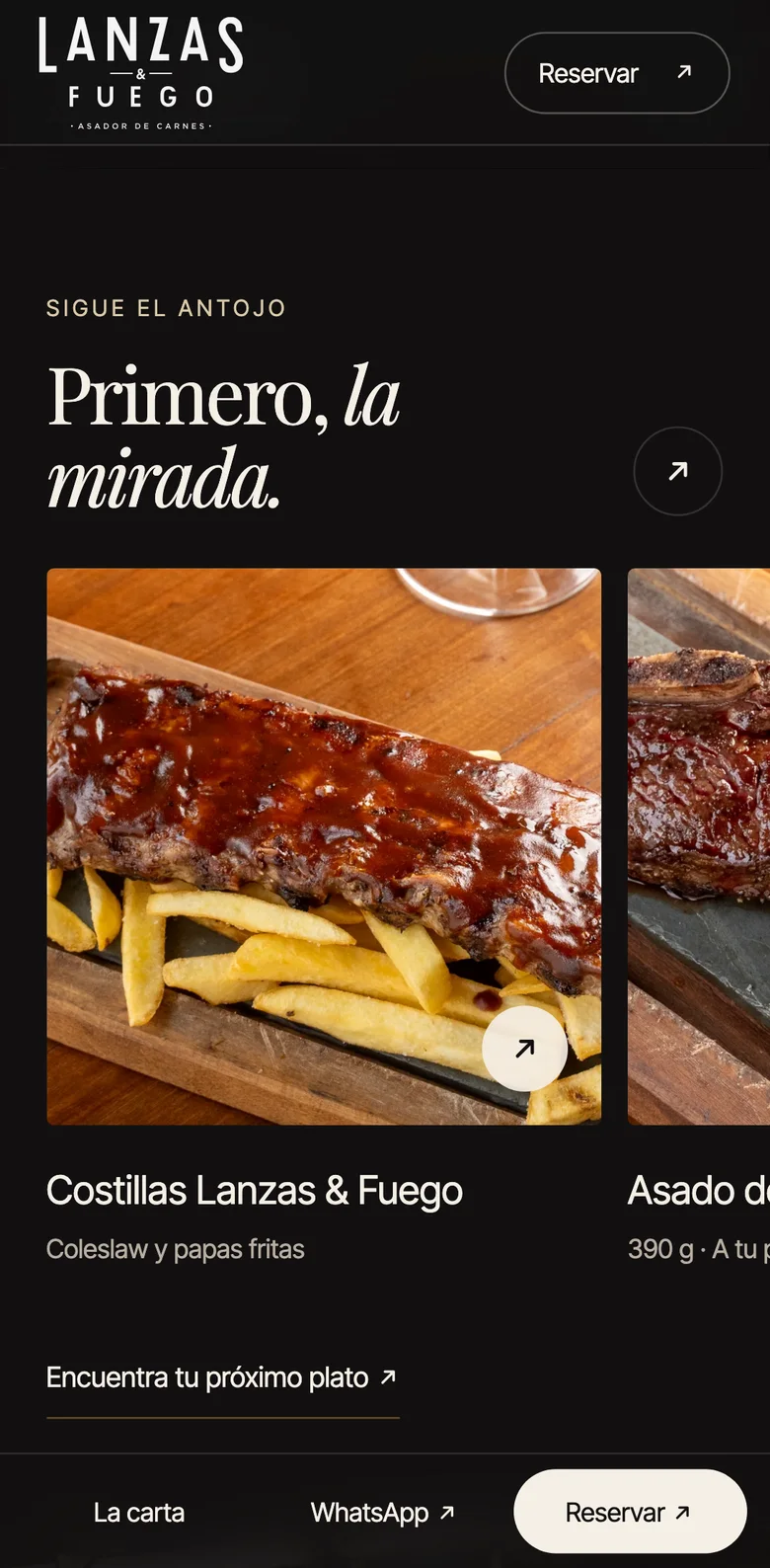 Primero, la mirada — Lanzas & Fuego