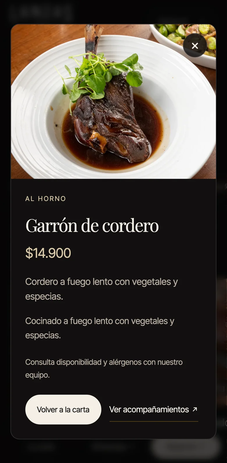 El detalle de un plato — Lanzas & Fuego