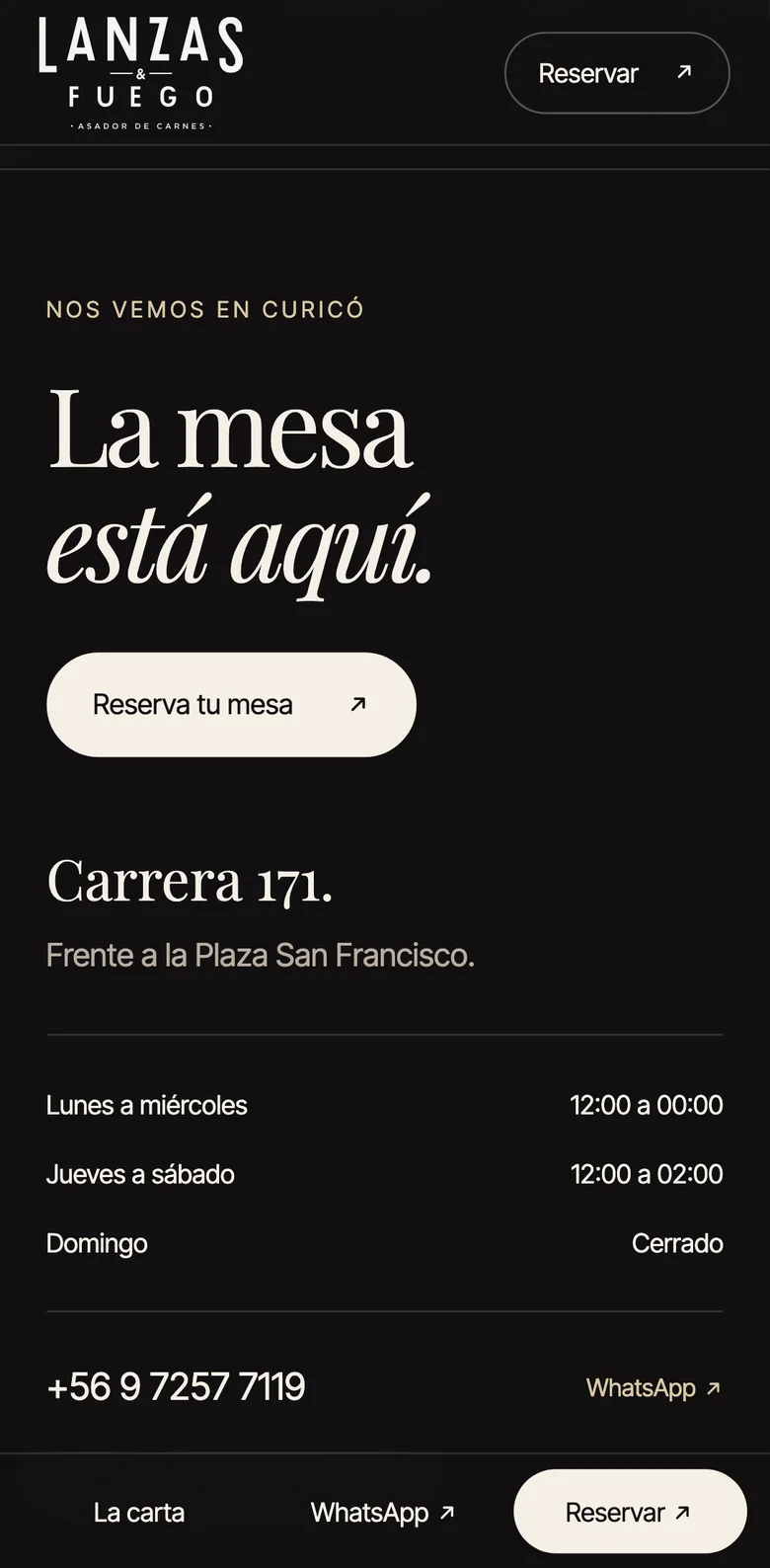 La mesa está aquí — Lanzas & Fuego
