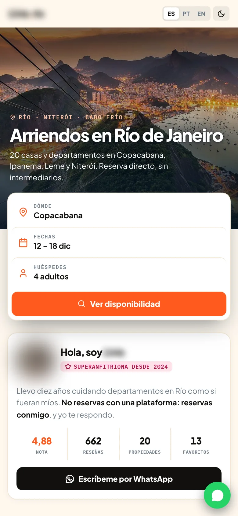 Portada — Una coanfitriona de Airbnb con veinte departamentos en Río de Janeiro