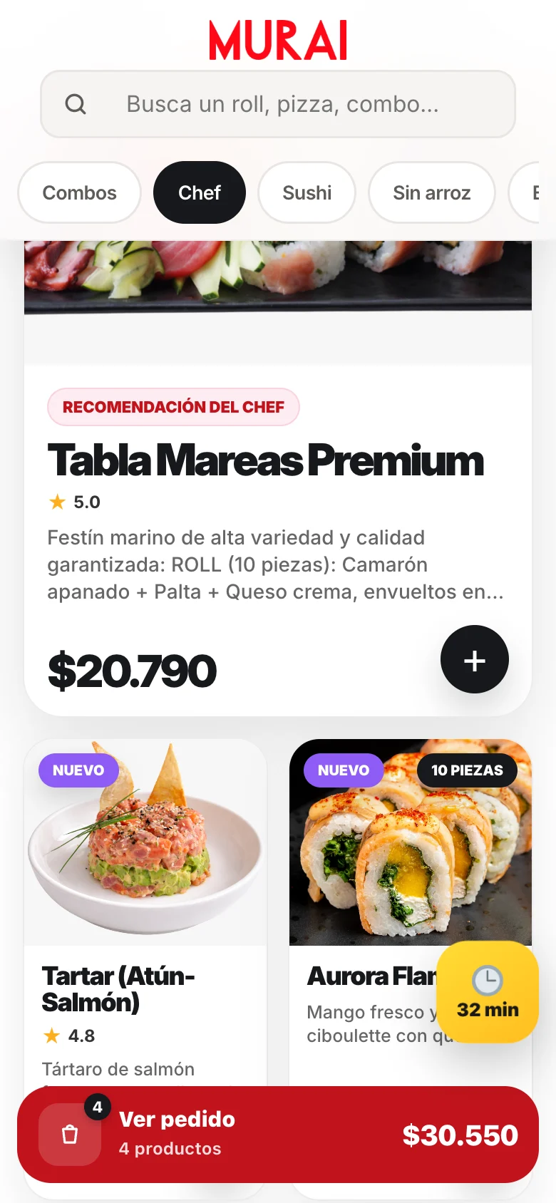 Pantalla adicional del sistema de Murai