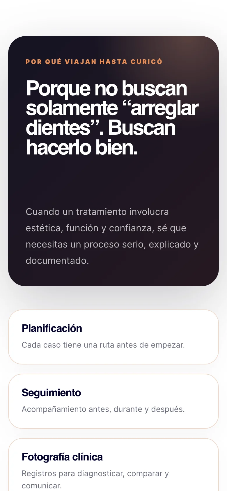 Pantalla adicional del sistema de Pablo Cabezas Odontólogo